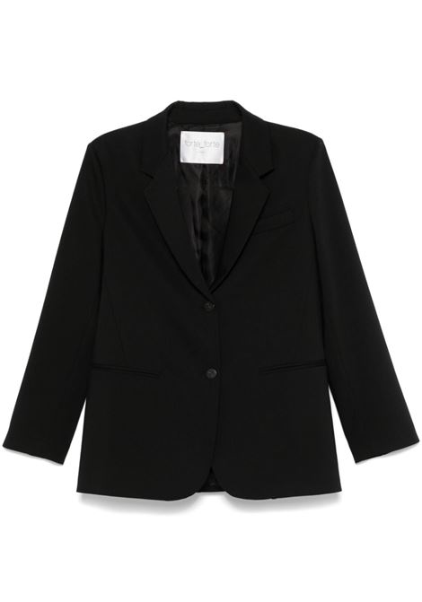 Black twill-weave blazer forte forte  - women